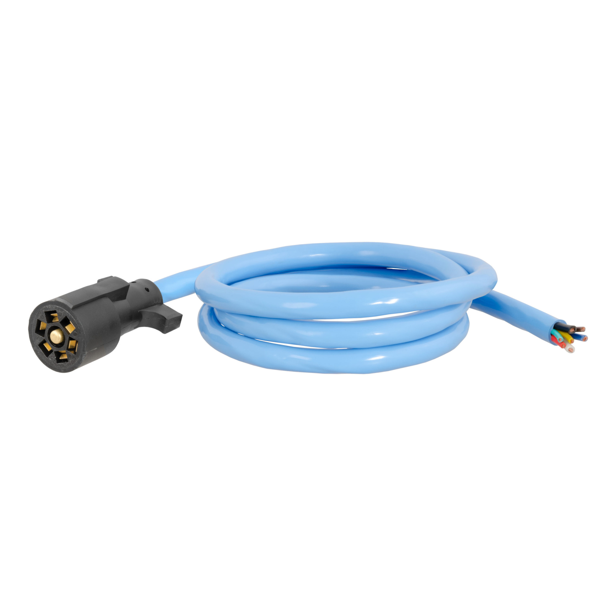 Curt Manufacturing Extreme Temperature 7-Pin RV Blade Trailer Wiring Harness Plug — 7ft. Blunt-Cut Wires, Cold Weather Rated, Model# 56612